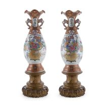 Pair of Kutami porcelain vases