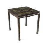Square lacquered wood coffee table