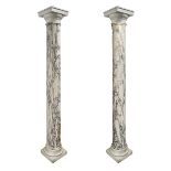 Pair of large columns in Violetta Breccia