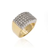 18kt white and yellow gold and diamonds band ring