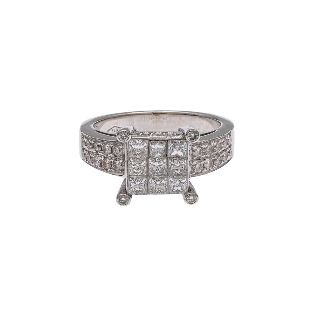 18kt white gold and diamond ring - Image 2 of 2