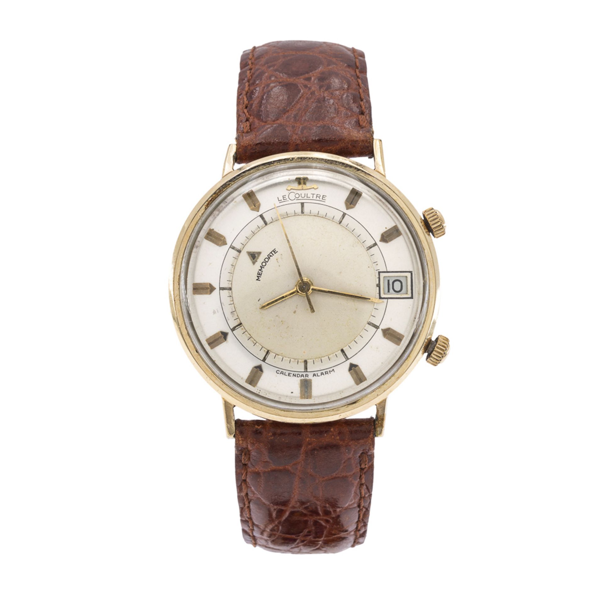 Jager Le Coultre Memodate Alarm clock vintage wristwatch