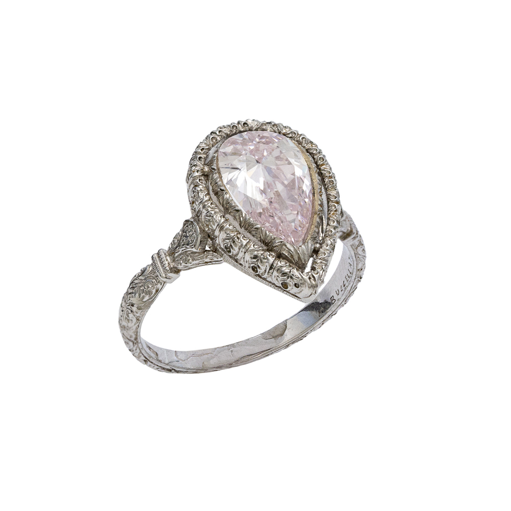 Mario Buccellati ring with natural pink diamond - Image 2 of 4