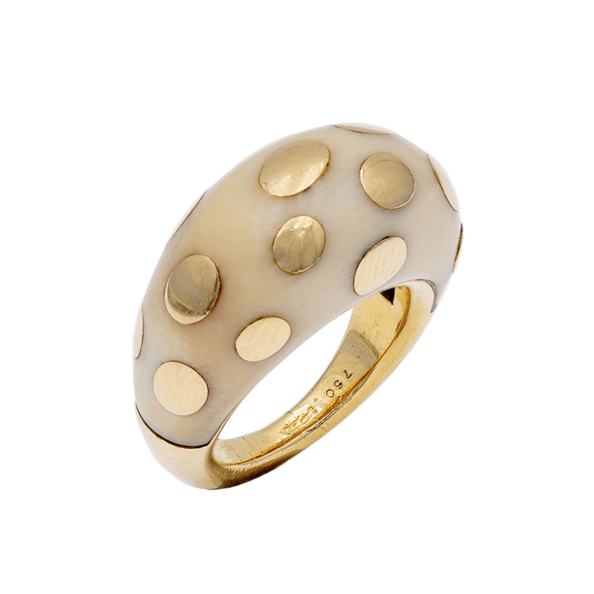 Bulgari 18kt yellow gold bombé ring