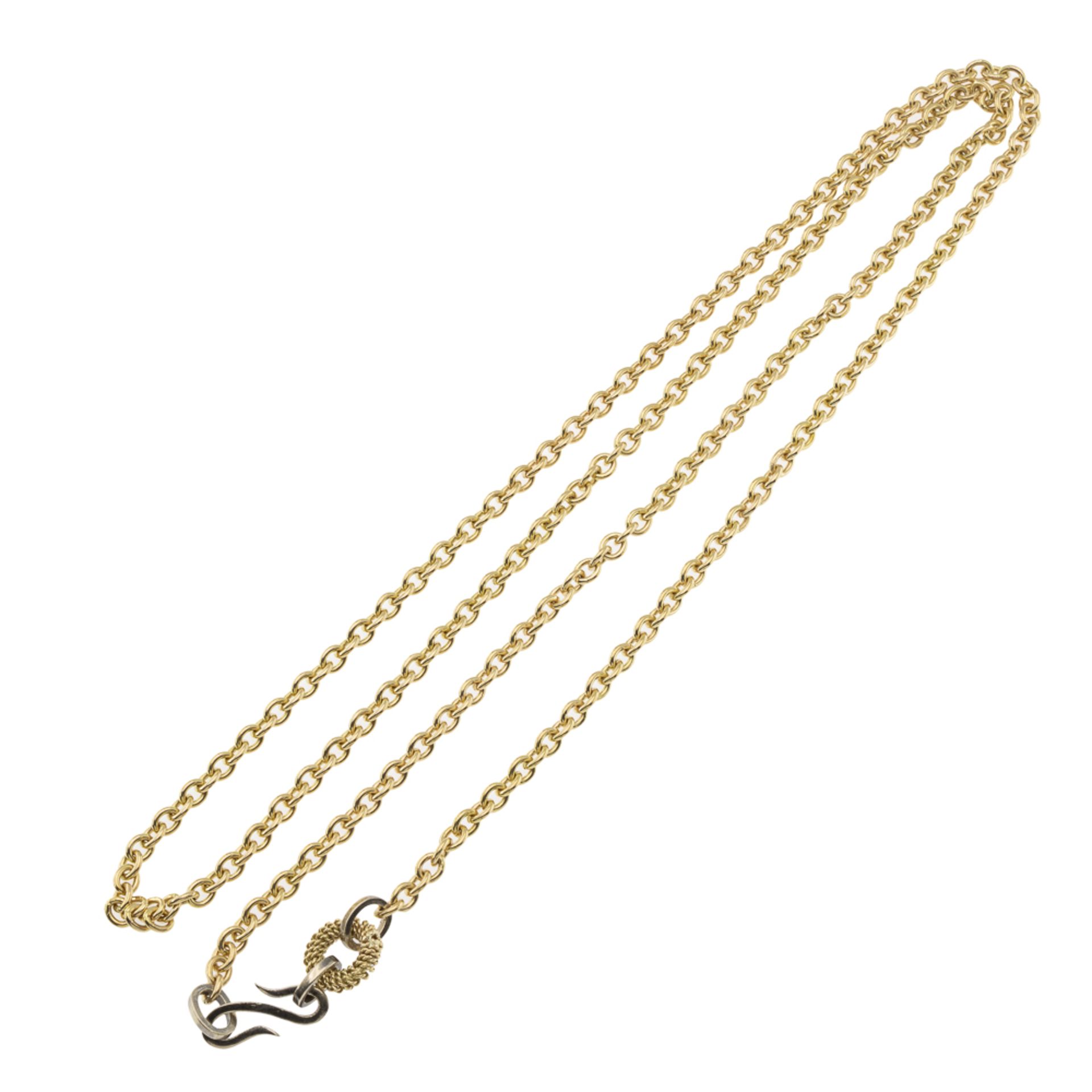 Long 18kt yellow gold necklace