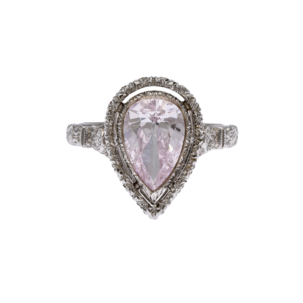 Mario Buccellati ring with natural pink diamond - Image 3 of 4