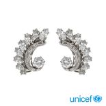 18kt white gold and diamonds lobe earrings