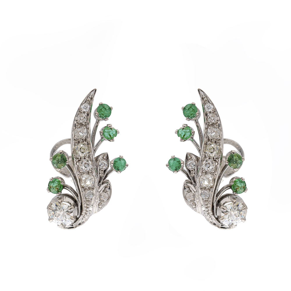 Earrings and pendant brooch parure - Image 2 of 2