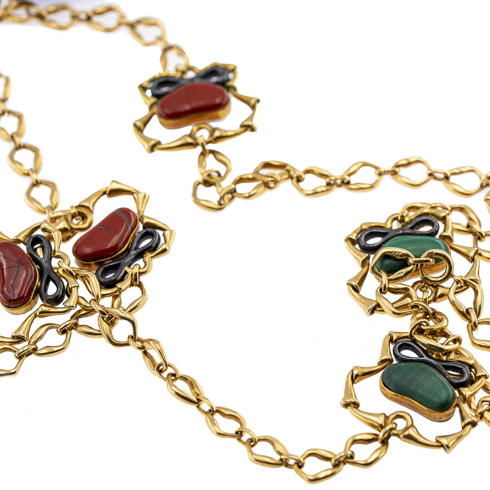 Bulgari long 18kt yellow and burnished gold necklace - Image 3 of 3