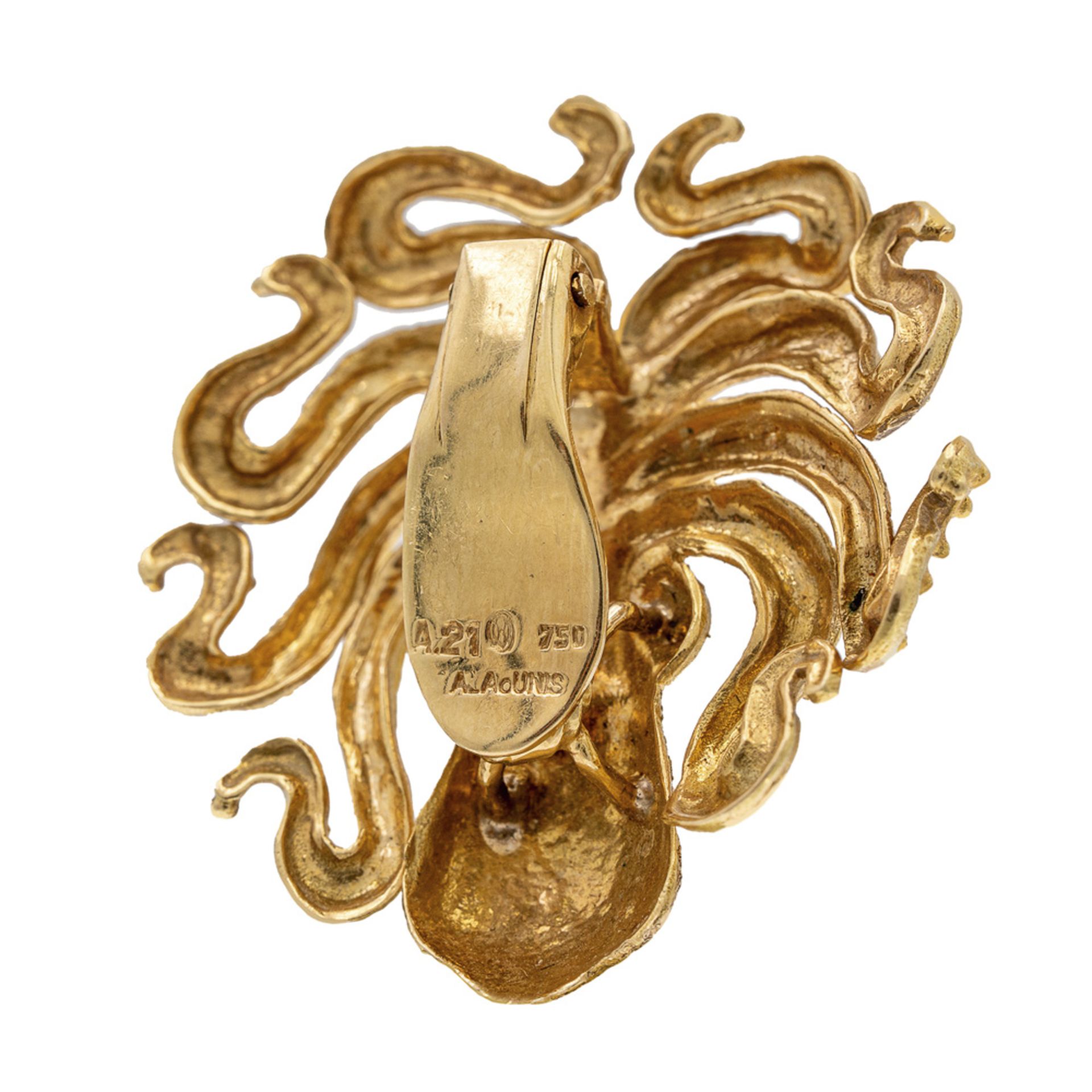 Lalaounis octopus lobe earrings - Image 2 of 2