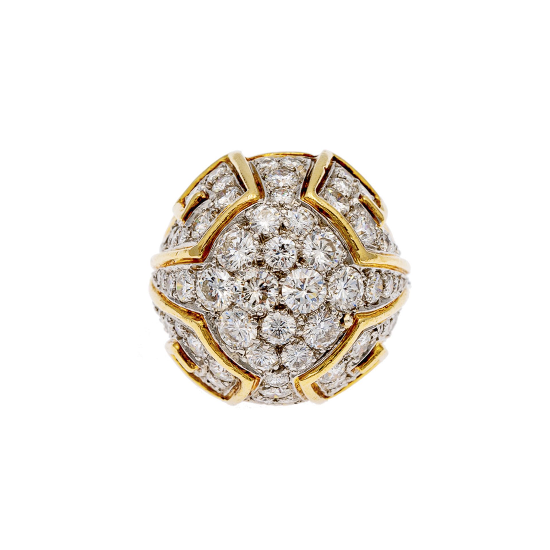 18kt yellow gold and diamonds Bombé ring - Image 2 of 2
