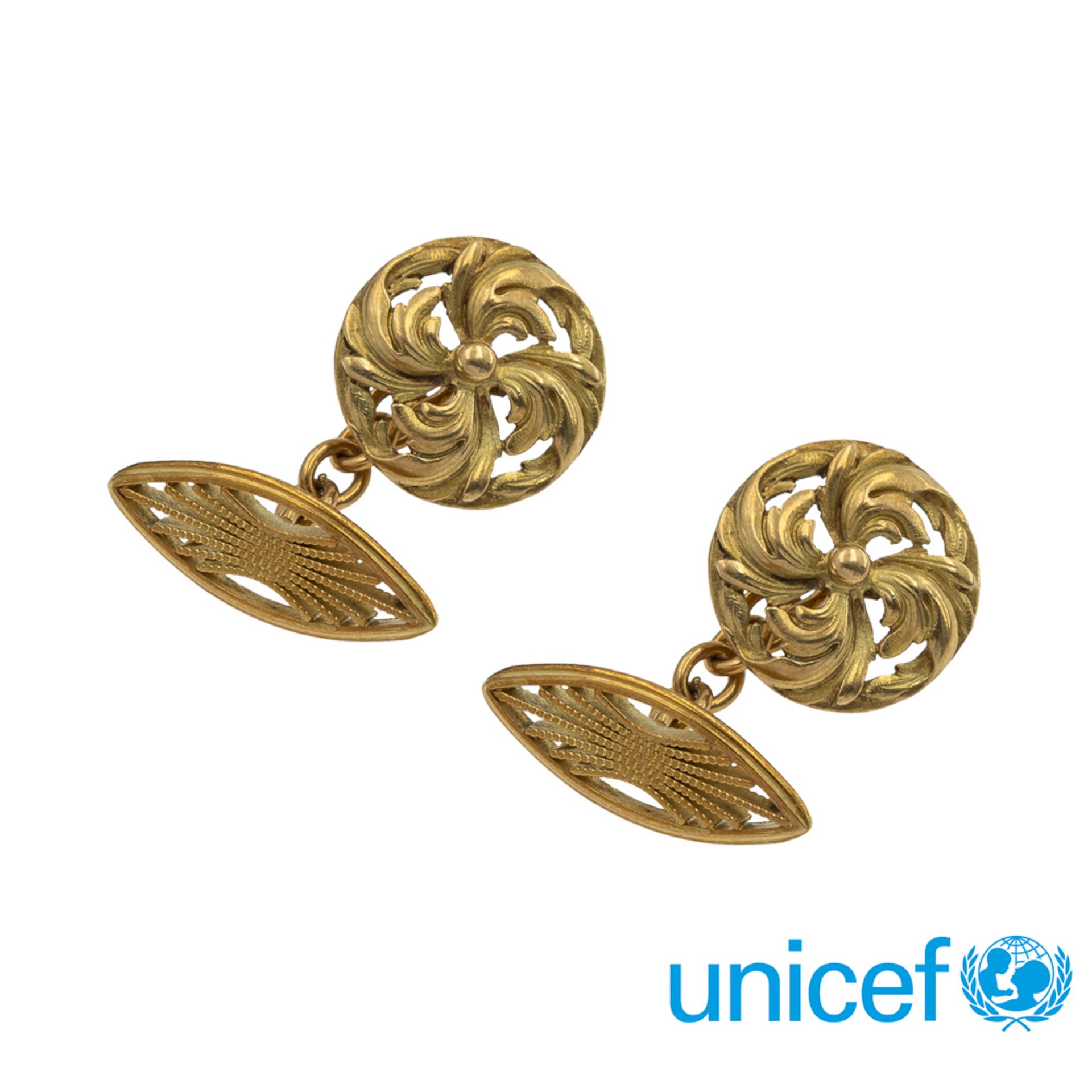 14kt yellow gold Liberty cufflinks