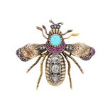 Ancient brooch depicting a queen bee
