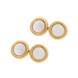 Tiffany & Co. 18kt yellow gold and mother-of-pearl cufflinks