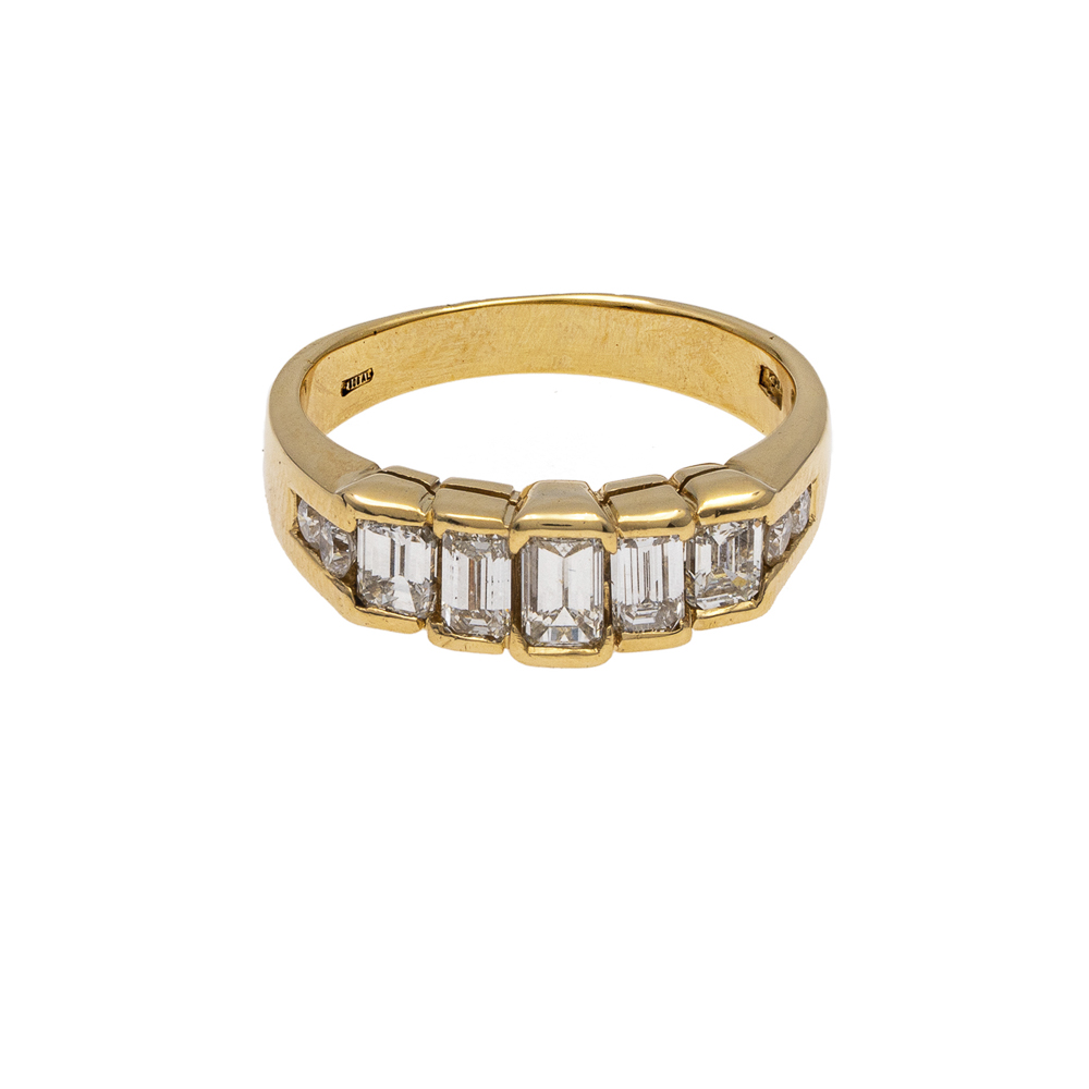 18kt yellow gold and five diamonds ring - Image 2 of 2