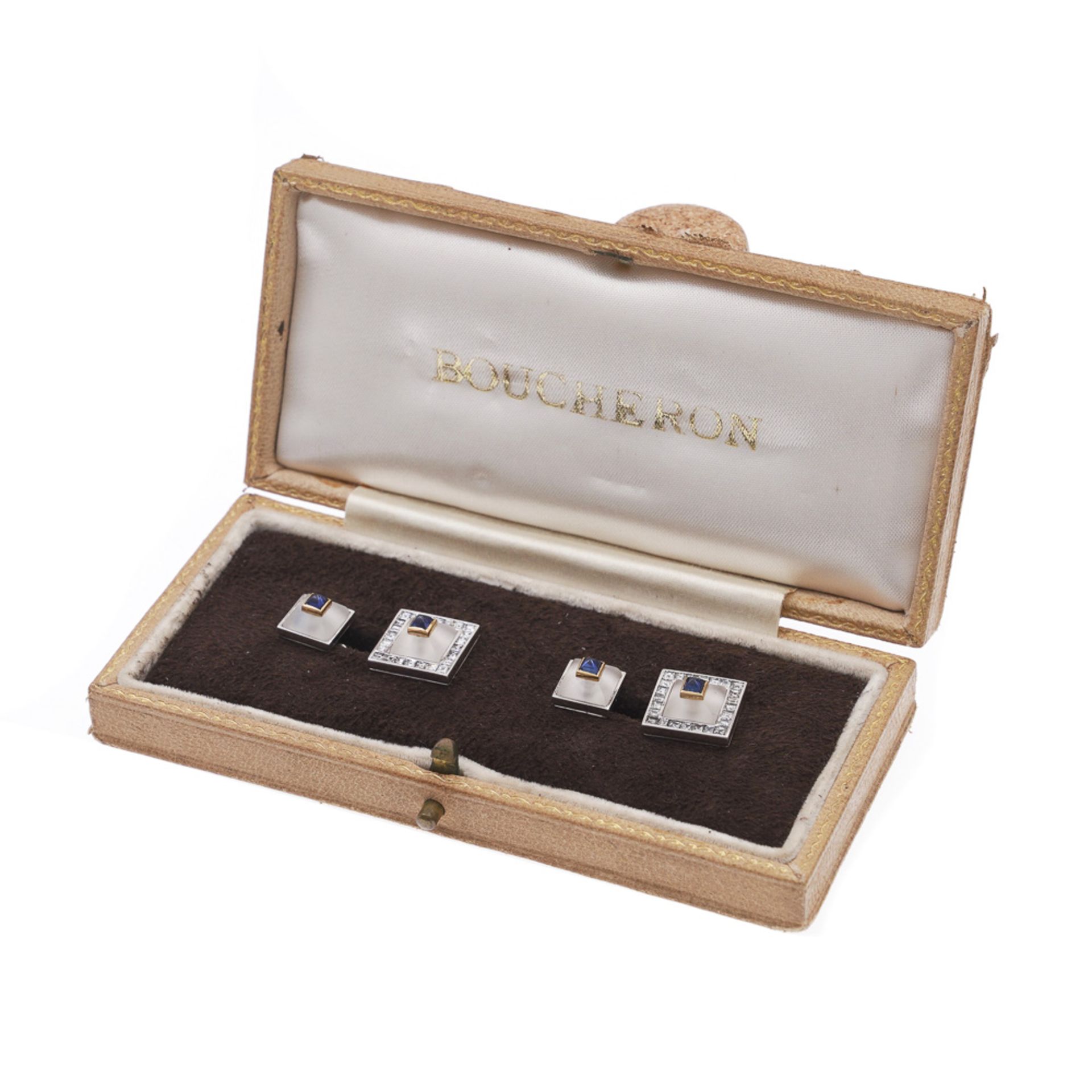 Boucheron 18kt white gold cufflinks - Image 2 of 3