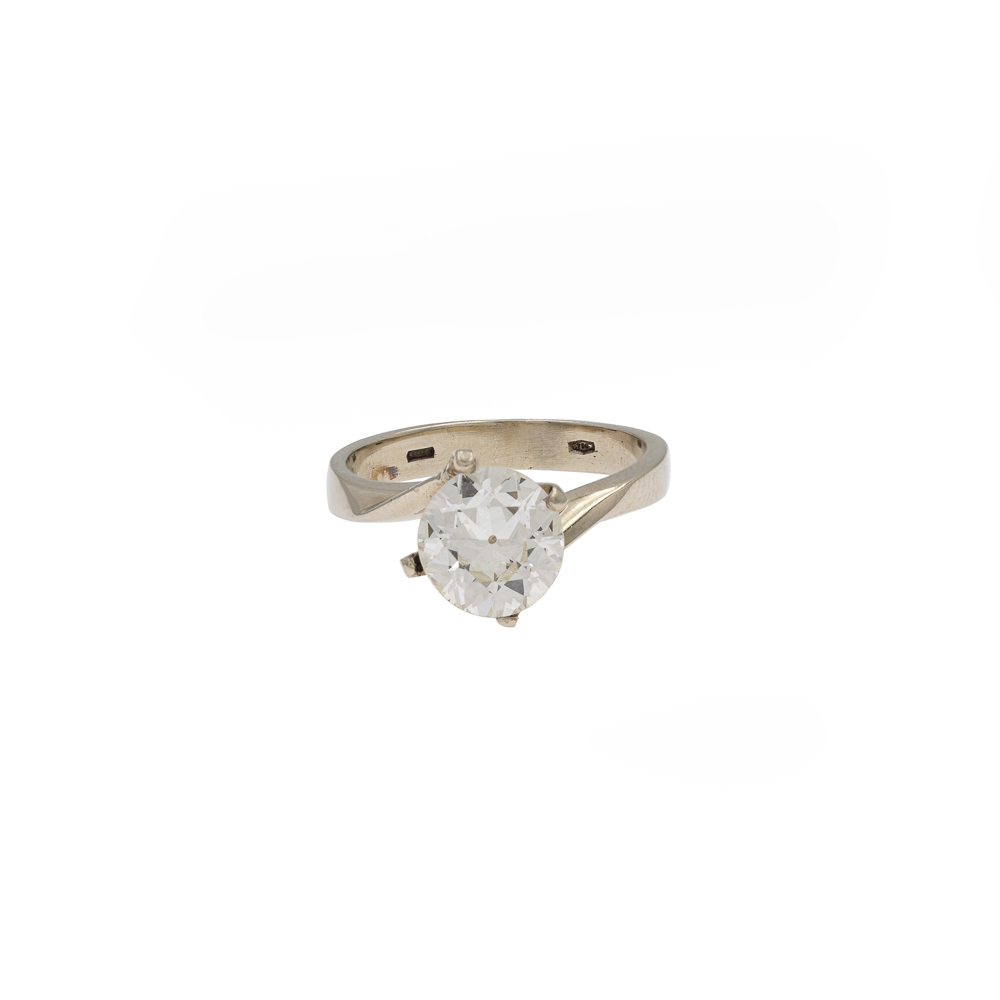 Solitaire ring with 1.72 ct brilliant cut diamond - Image 2 of 2