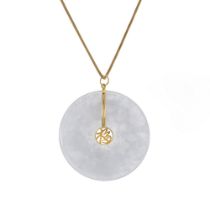 Jade and 18kt yellow gold pendant