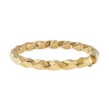 18kt yellow gold torchon cuff bracelet