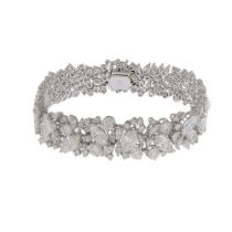 18kt white gold and diamond bracelet