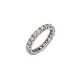 18kt white gold and diamonds ring