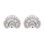 18kt white gold and diamonds lobe earrings