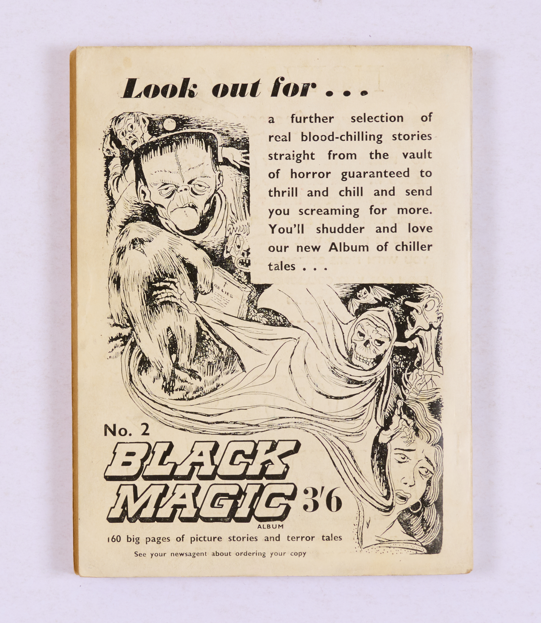 Black Magic Album 1 (1954 Arnold Book Co). Simon & Kirby cover art from Vol. 3 # 2 of the U.S. - Image 3 of 3
