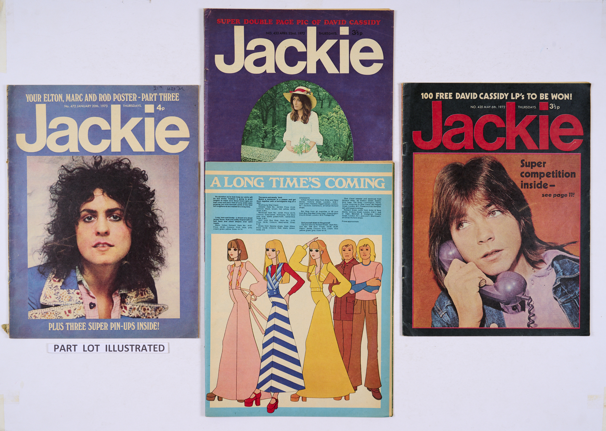 Jackie Magazine (1972-73) 55 issues between 417 (Jan 1972) - 480 (March 1973). Nos. 430, 439, 449, - Image 2 of 2