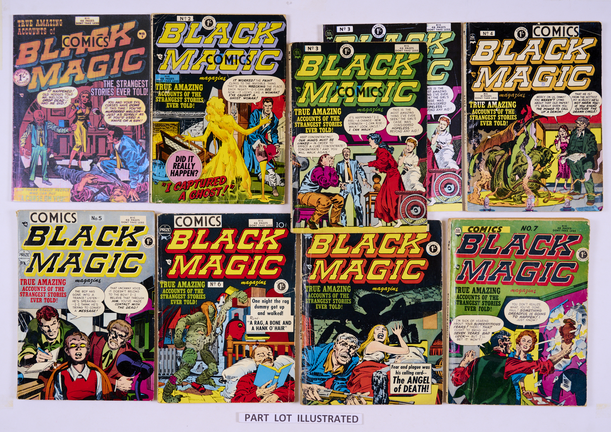 Black Magic Comics (1950s Arnold Book Co). Simon and Kirby cover and story art. 2-16 with