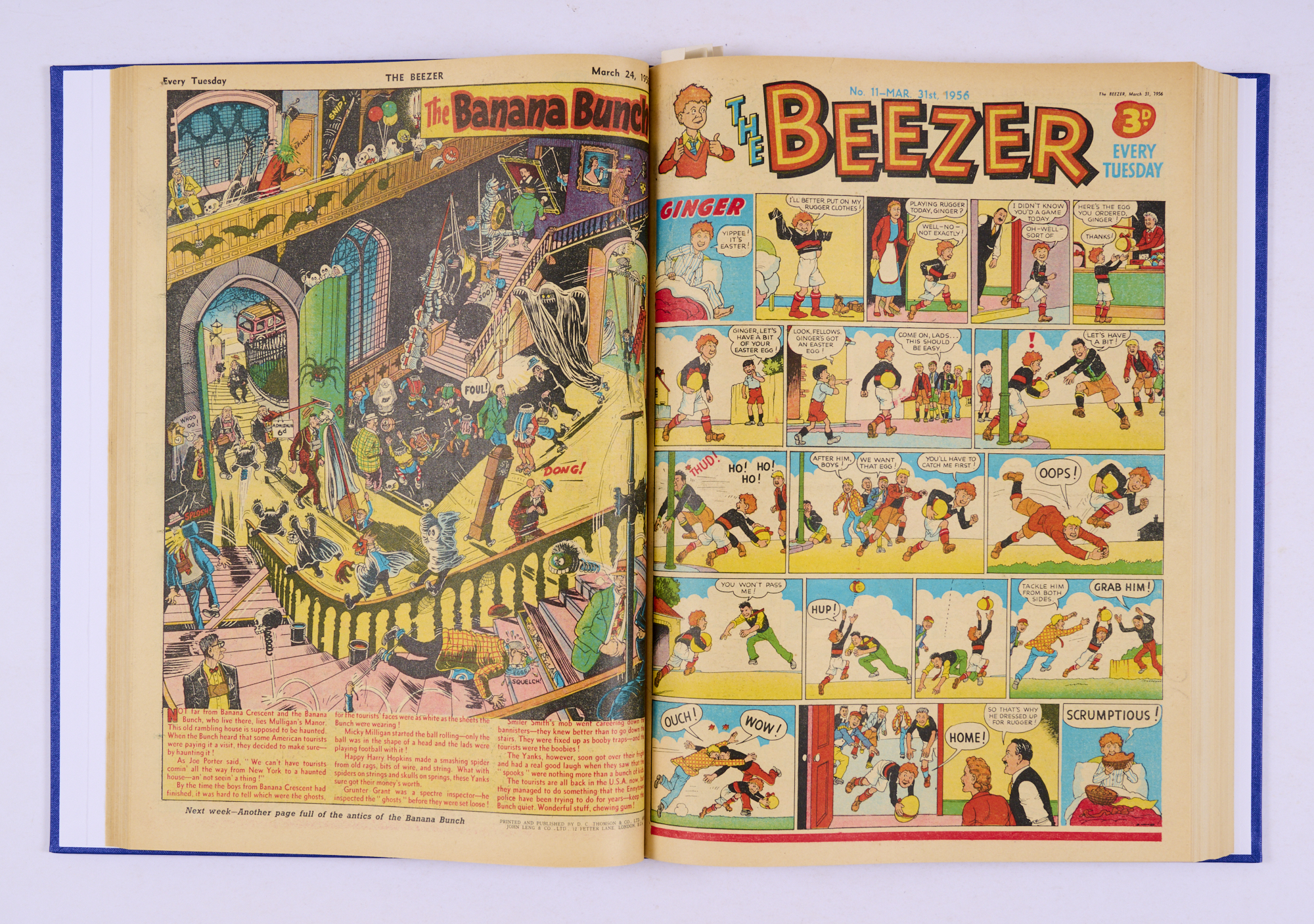 Beezer (1956) 1-50. Complete year in bound volume. Starring Ginger, Mick on the Moon, Pop, Dick - Image 2 of 6