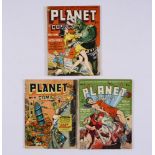 Planet Comics 2, 3, 4 (R & L Locker 1951). Square bound 68 pg issues. Starring Reef Ryan, Mars - God