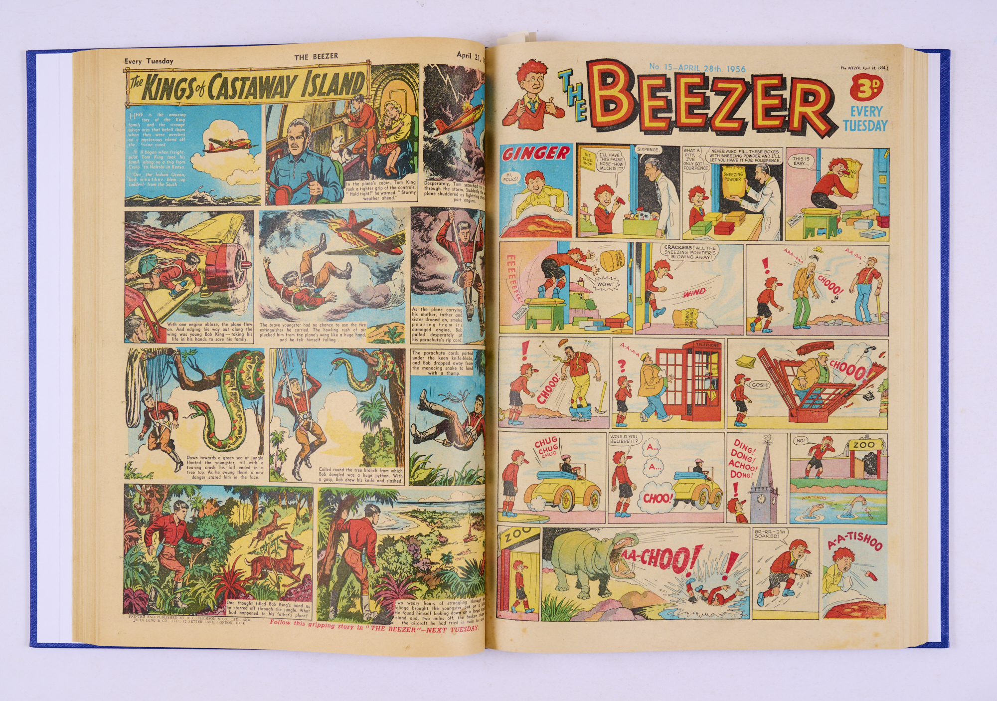 Beezer (1956) 1-50. Complete year in bound volume. Starring Ginger, Mick on the Moon, Pop, Dick - Image 3 of 6