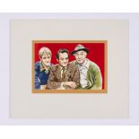 Only Fools and Horses original artwork of Del Boy, Rodney and Grandad (David Jason, Nicholas