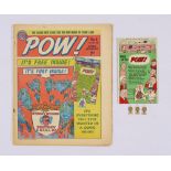 POW! No 3 (1967) wfg Haggis Launcher Game (missing 2 of the 5 Haggis bullets) [as new], comic [vg+]