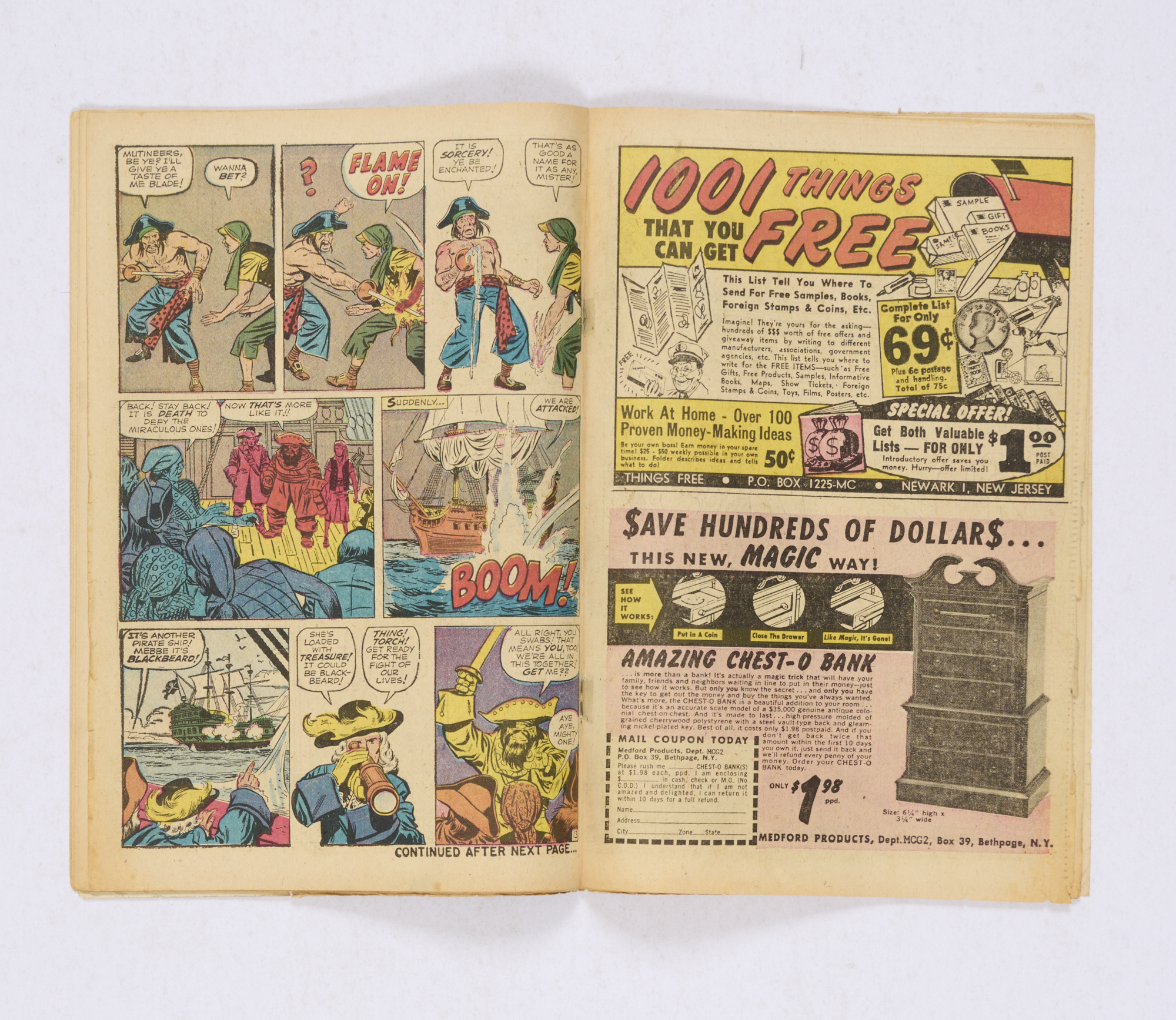 Fantastic Four 5 (1962) Full page ad for Hulk # 1. Cover re-attached to clear-taped interior spine - Image 5 of 7