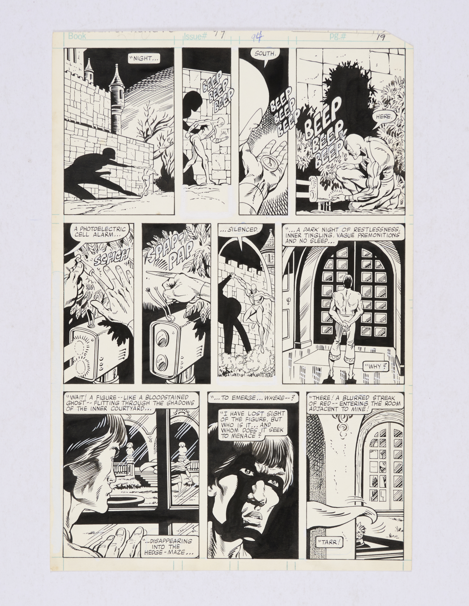 Master of Kung Fu # 94 pg 19 original artwork (1980) by Mike Zeck and Gene Day. Indian ink on