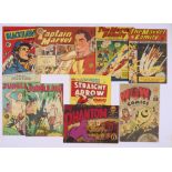 Adventure/Super-Hero Oz Reprints (1950s). Blackhawk 3, Marvel Family 6, 49, 50, Jungle Jim 11, 13,