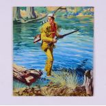 Davy Crockett original cover artwork (1959) by Jordi Panalva for Cowboy Picture Library No 359.