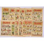 Beano (1952) 525-536. Nos 532, 535 [gd/vg], balance 10 issues [vg/fn] (12)