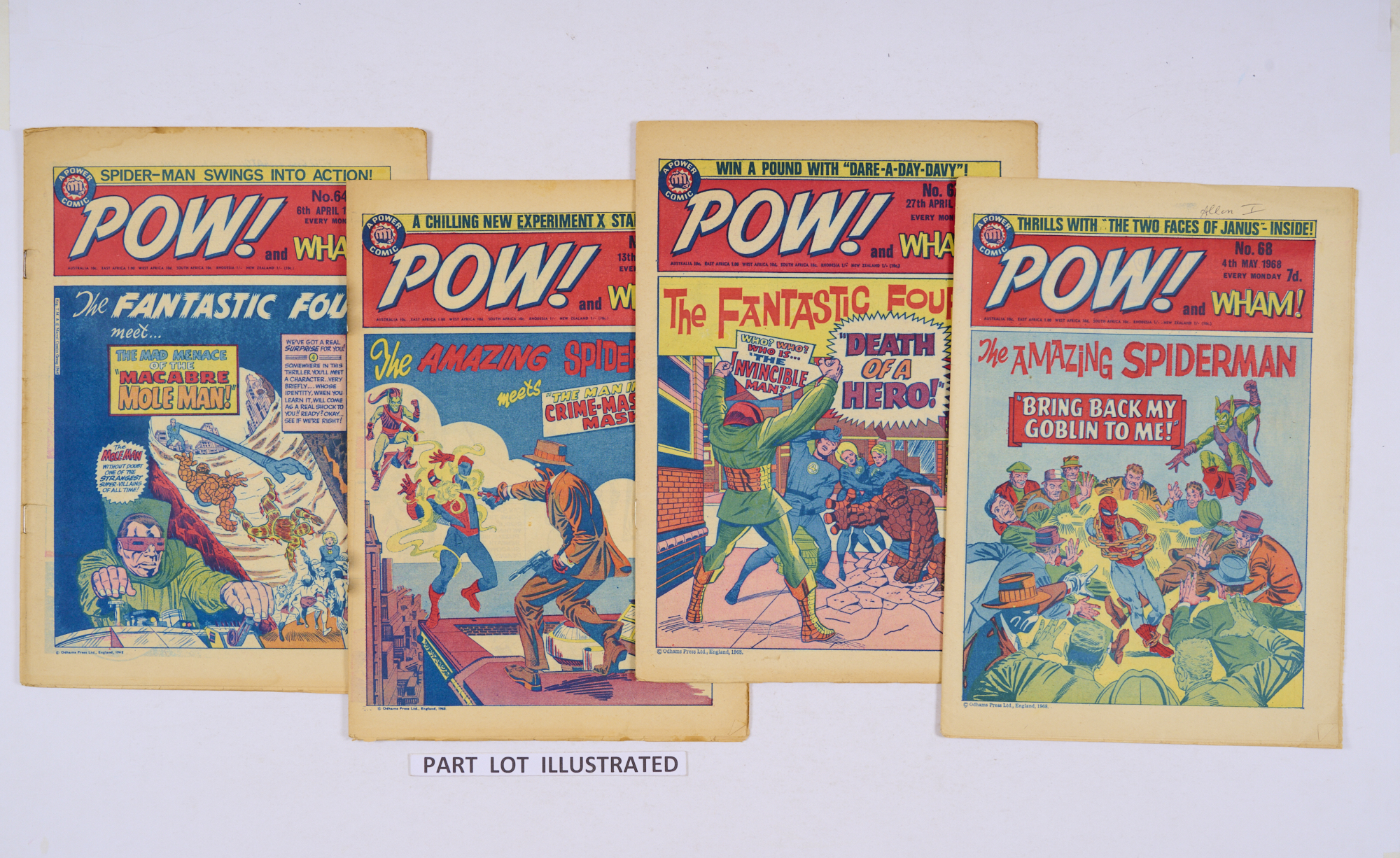 POW! (1968) 51-86 (final issue) No 53 wfg Flying Saucer (lacking press-out card). Reprinting U.S. - Image 2 of 2