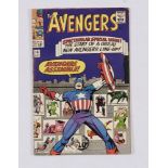 Avengers 16 (1965). Two small holes at lower spine piercing through front half of book [vg/fn]. No