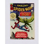Amazing Spider-Man 7 (1963) Two light 2 ins cut marks breaking colour at centre of cover, off-