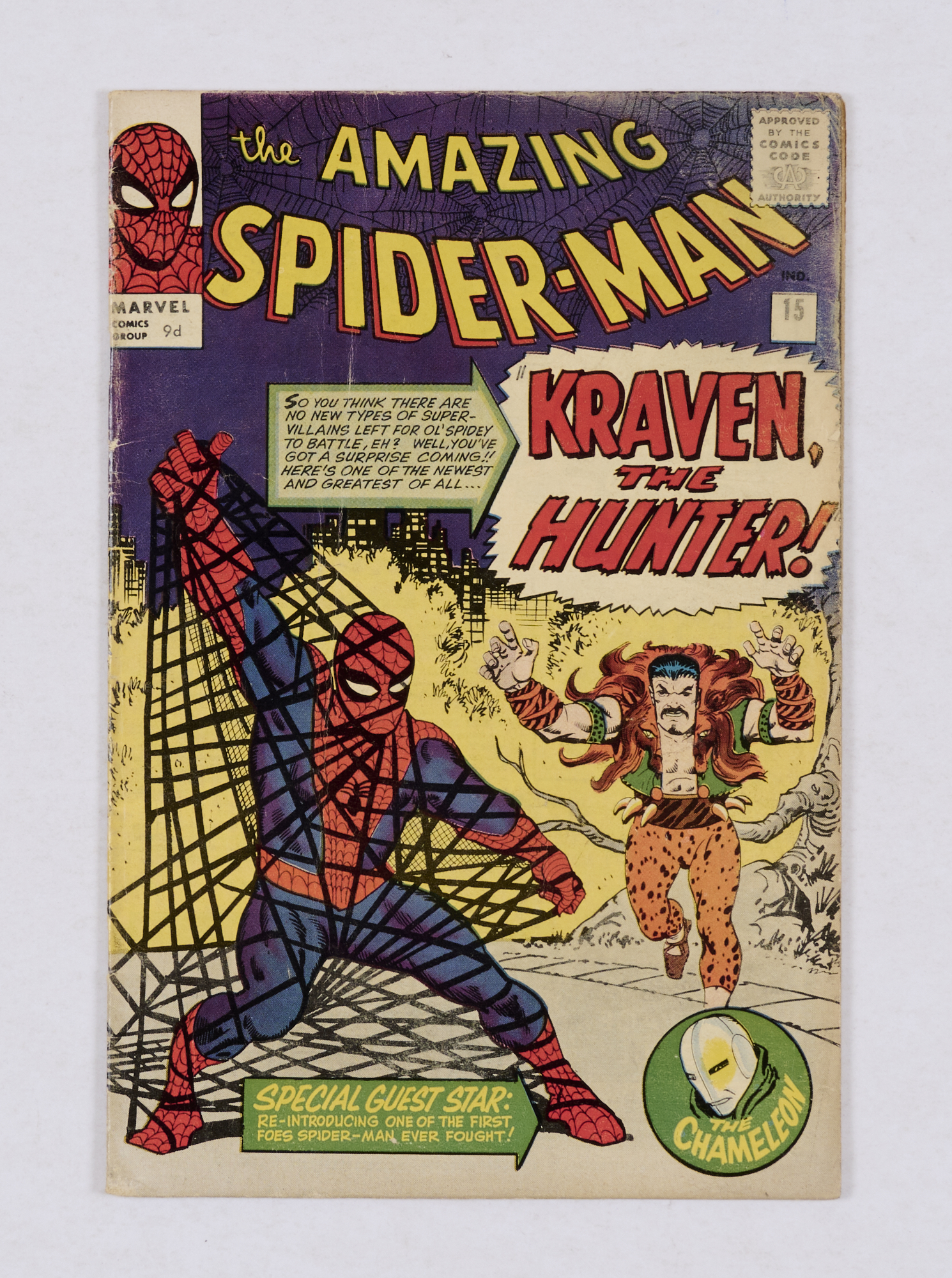 Amazing Spider-Man 15 (1964) top back cover creasing [vg]. No Reserve