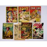 Jo-Jo 12 (1948 Fox) [vg], Zoot 12 (1948 Fox, printed in Canada) [vg], Cave Girl 13 (1954 ME) [gd-vg]