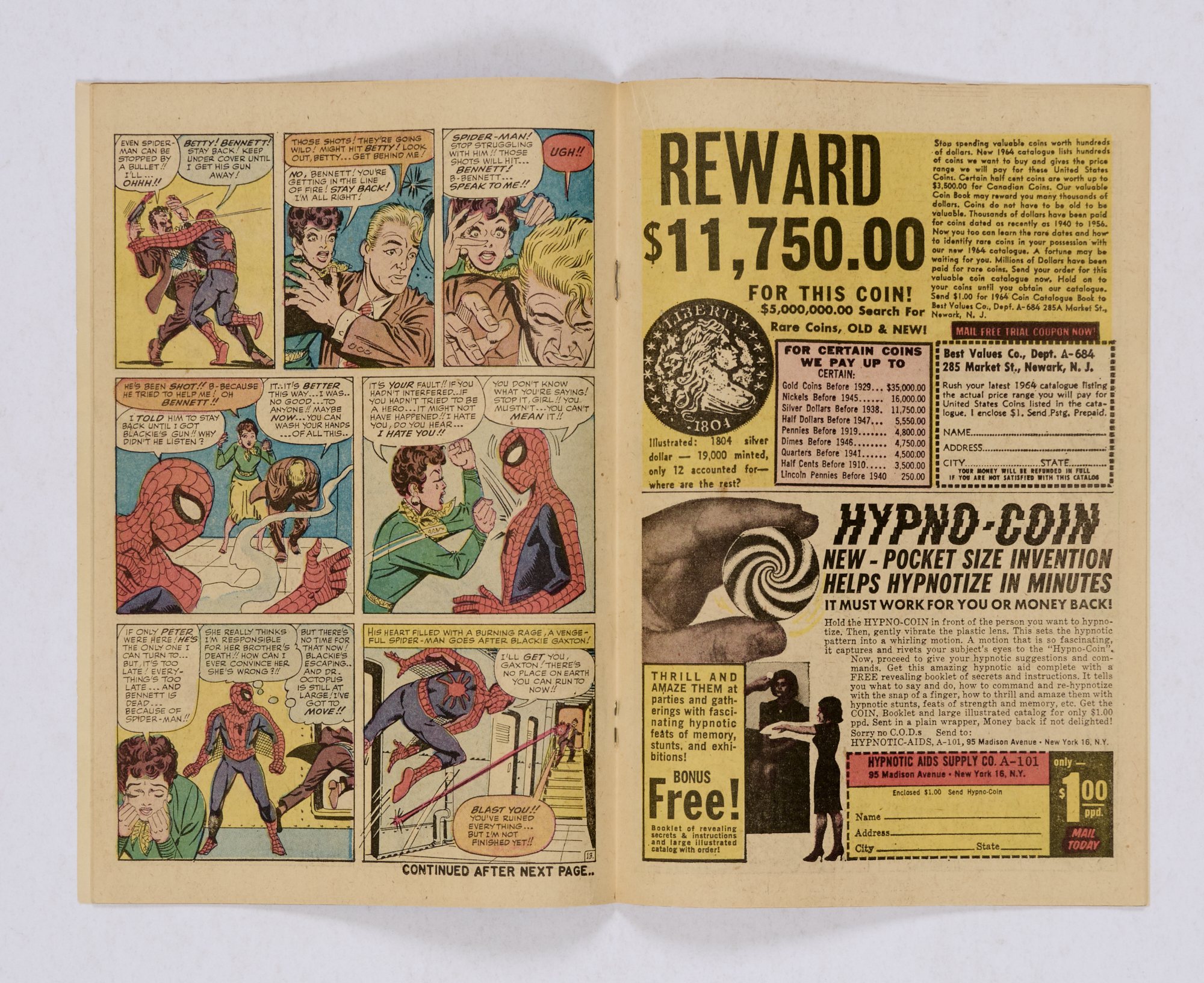 Amazing Spider-Man 11 (1964) Cents copy. Tape residue stains to back/interior cover by spine [vg]. - Image 3 of 5