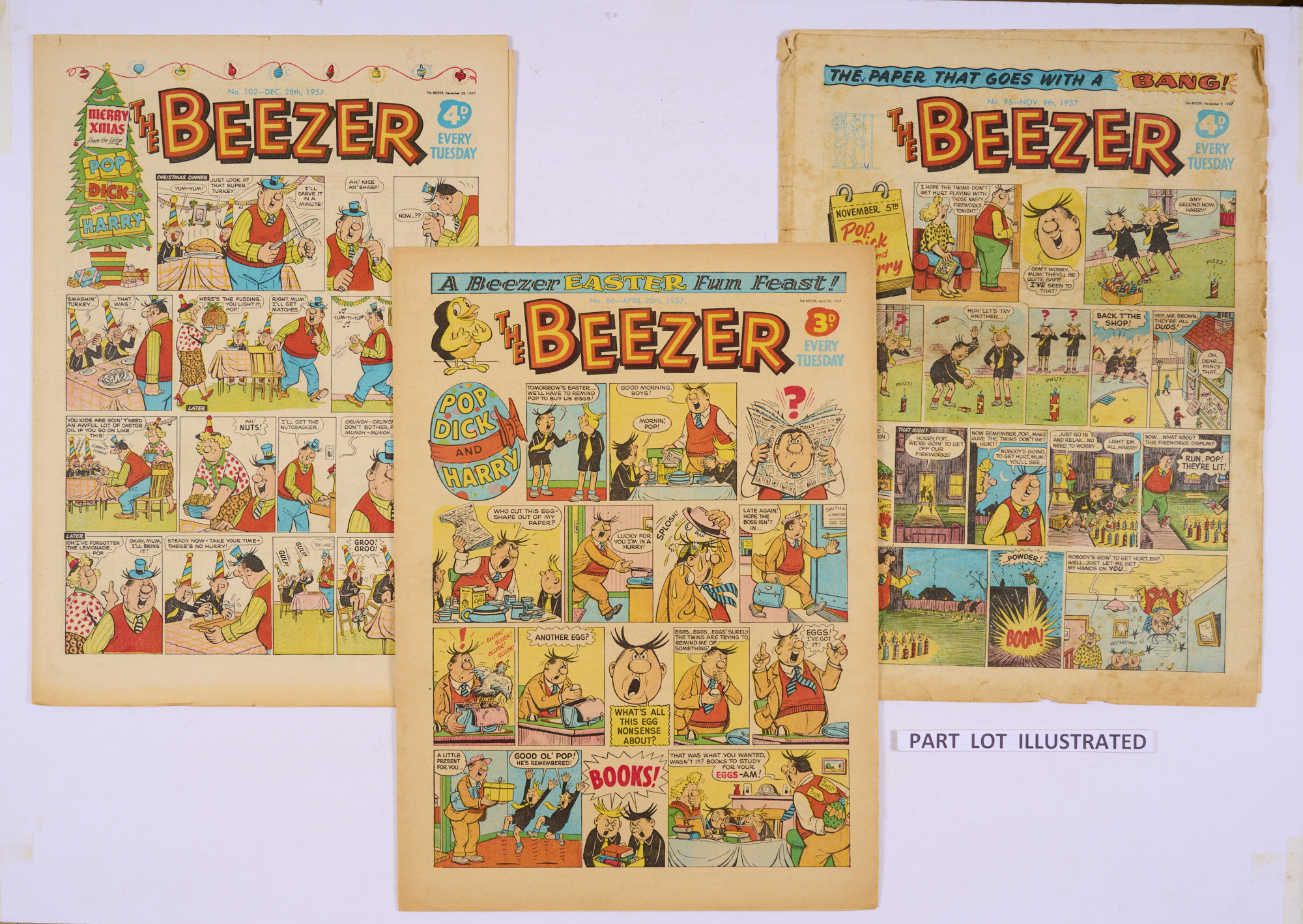 Beezer (1957) 51-102. Near complete year missing No 93 (but with 2 copies of No 92). With Pop, - Image 2 of 2