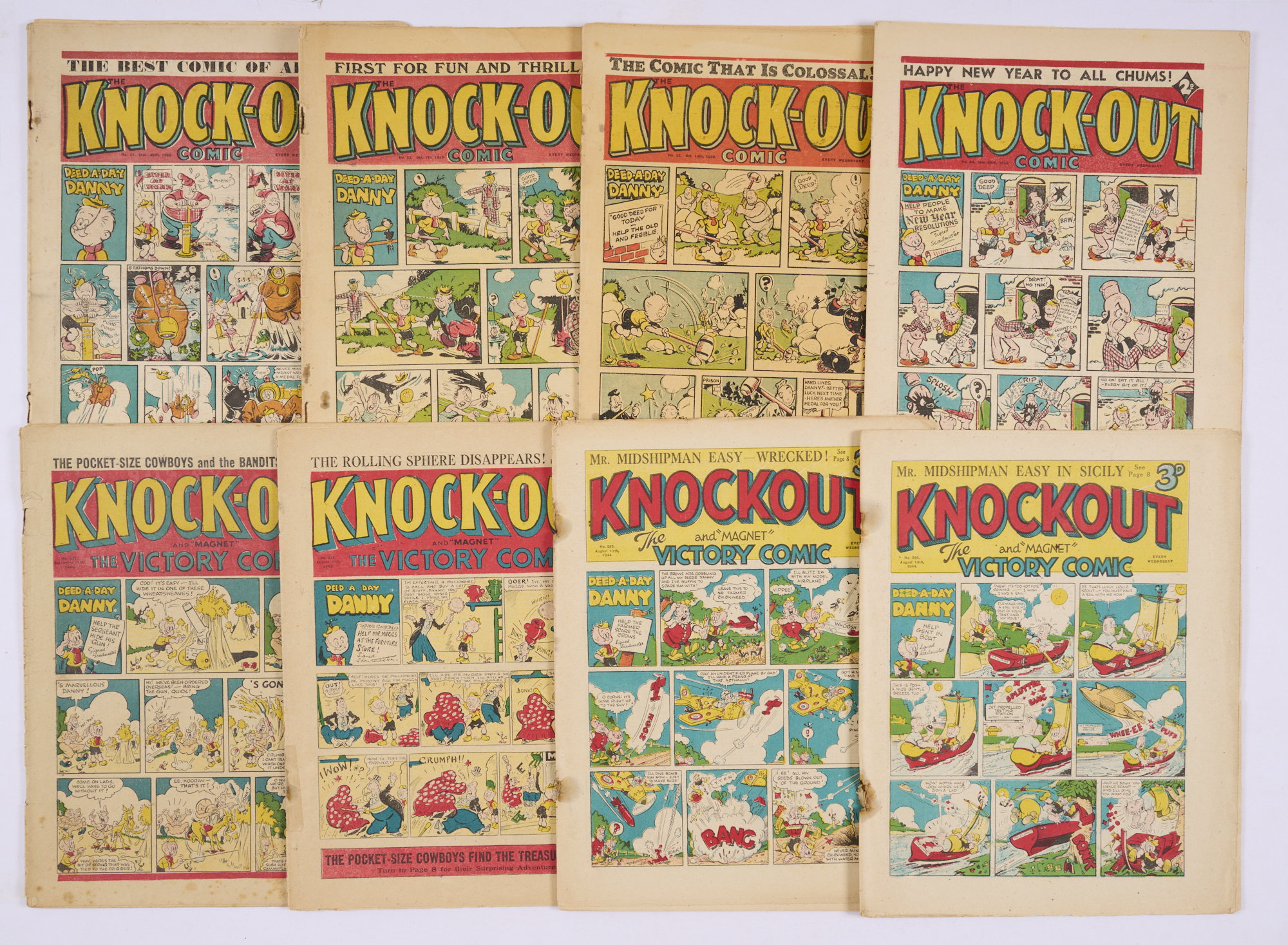 Knock-Out (1939-44) 31-33, 44, 233, 234, 285, 286. Starring Deed-A-Day Danny, Sexton Blake
