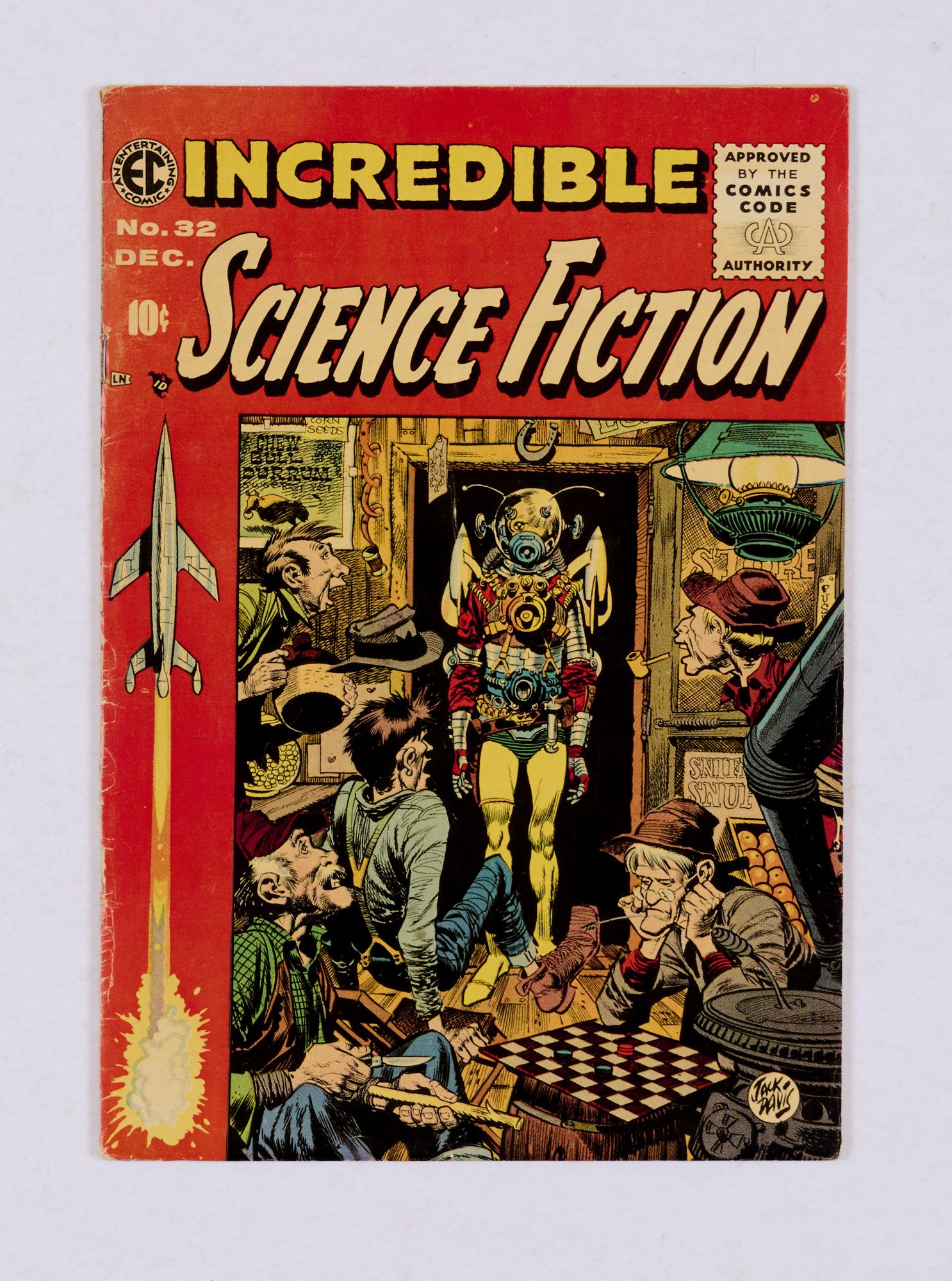 Incredible Science Fiction 32 (1955). Some spine wear, cream pages [vg/fn]. No Reserve