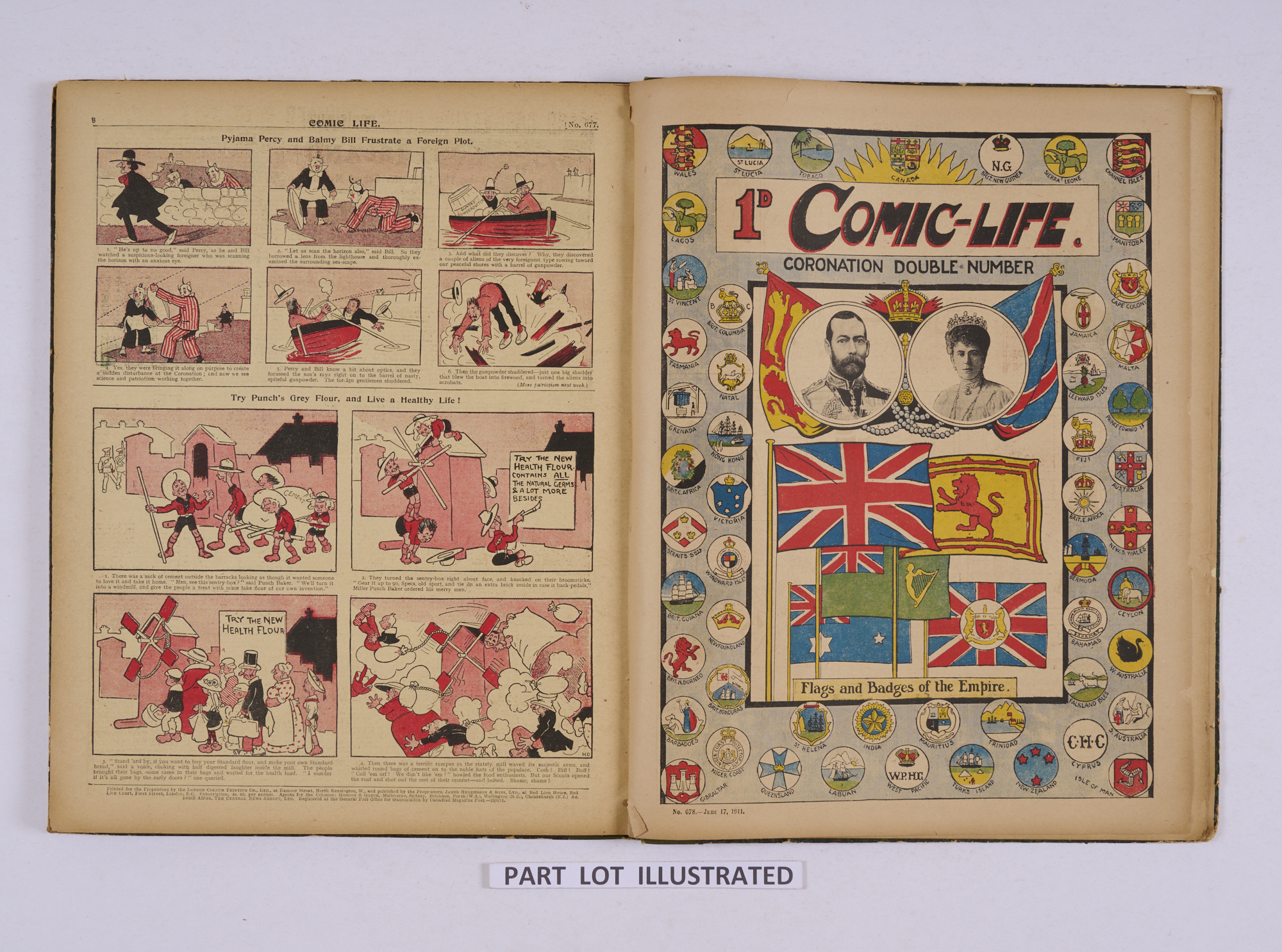 Comic Life (1911) 655-705. Complete year in two bound volumes. Published by J. Henderson & Sons. - Image 2 of 3