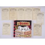 D C Thomson Dandy and Beano Club Burns Night Menus (1936-43) 1-8. All illustrated by Dudley Watkins.